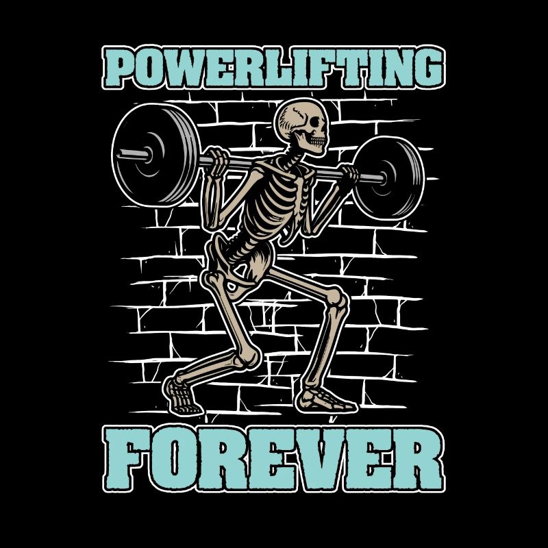 Squelette de powerlifter powerlifting