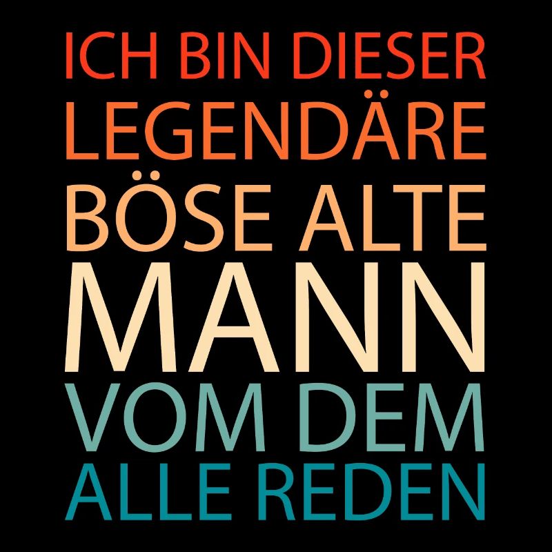 Schwarzer Humor Bser Alter Mann