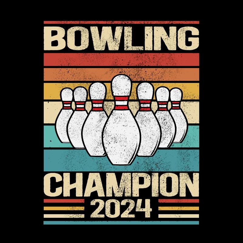 Bowling Champion 2024 - Retro Design