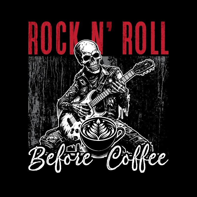 Rock N' Roll Before Coffee 80s Music Coffee Lover