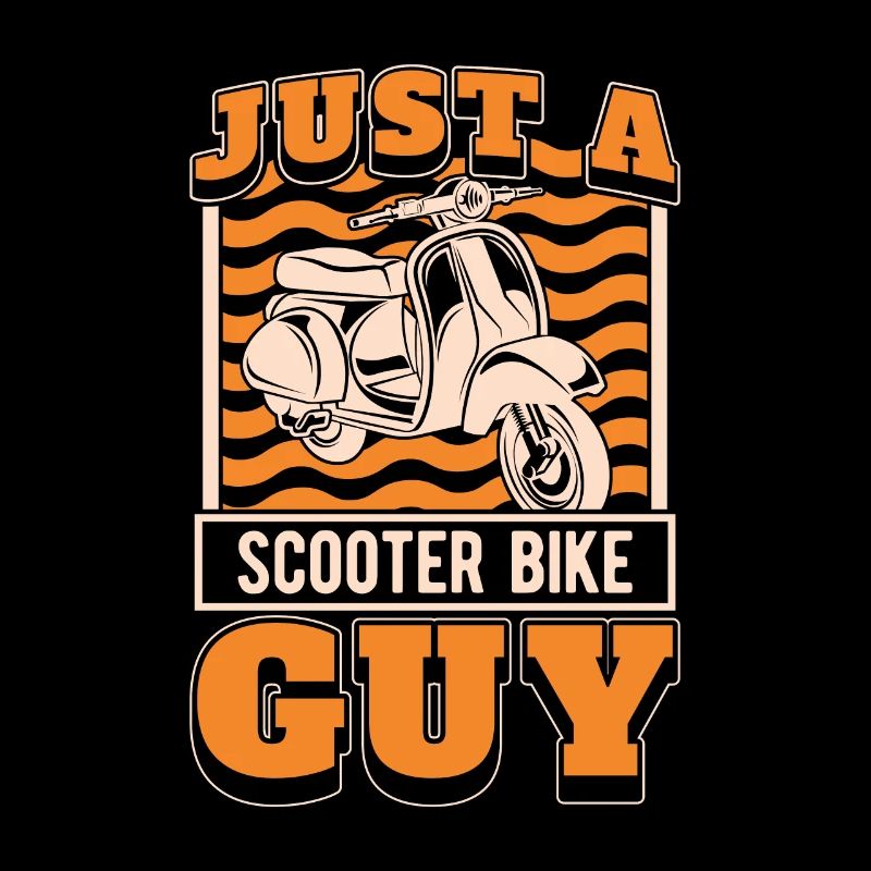 Motorroller juste un gars de vélo de scooter