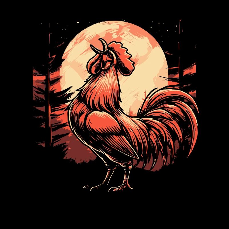 Huhn Henne Moon Howling