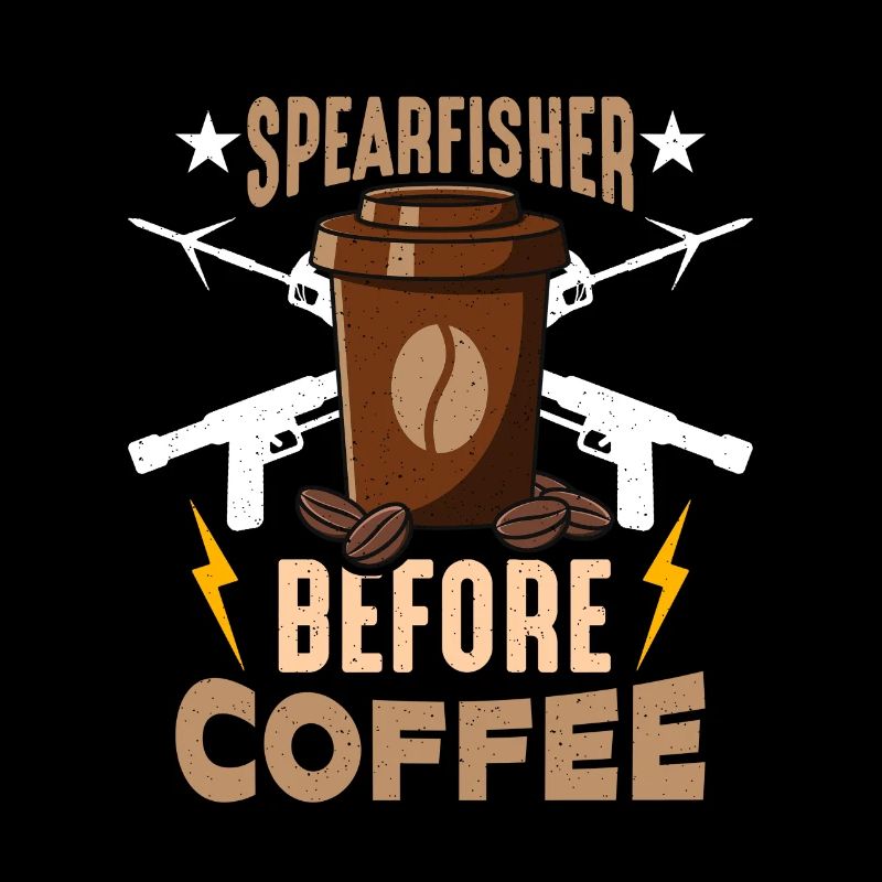 Spearfisher Before Coffee Snorkeling Coffee Lover