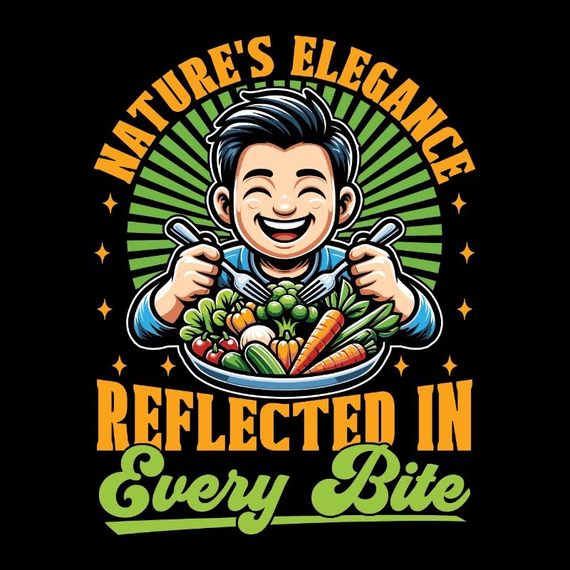 Vegetarian Nature's Elegance Reflected Veganism