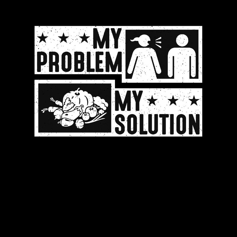 Vegetarian My Problem My Solution Pictogram Dad