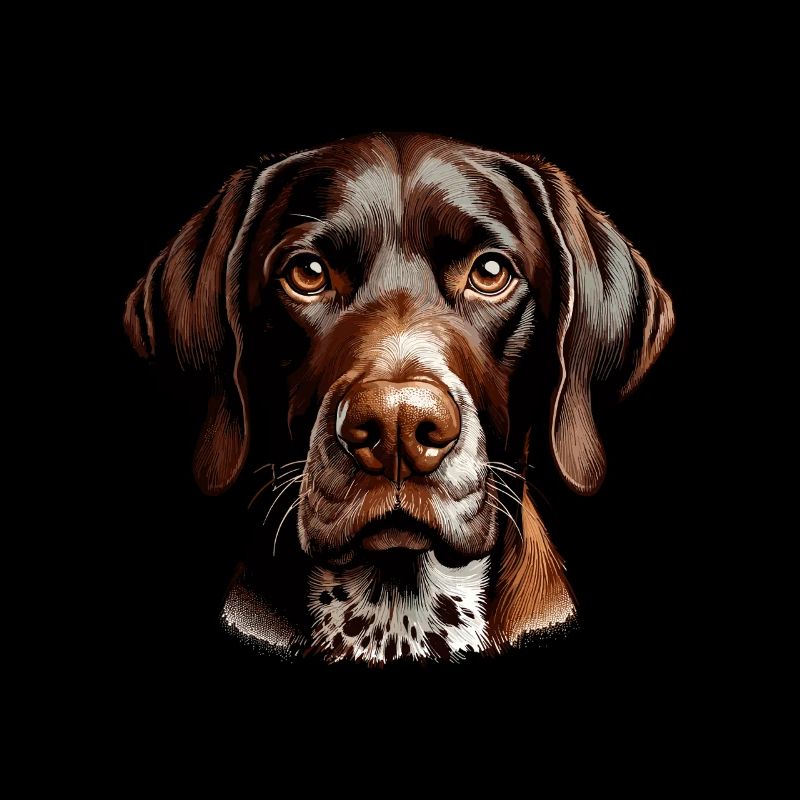Visage de chien - German Shorthair