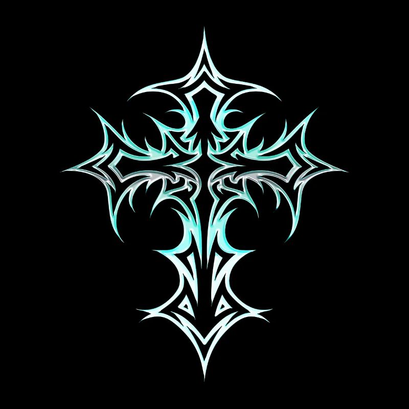 Goth Kreuz Y2K Emo Kreuz Gothic Aesthetic Tribal