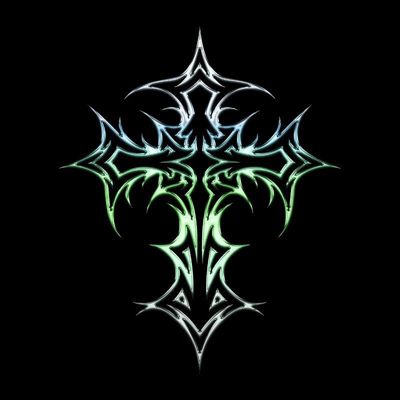 Goth Kreuz Y2K Emo Kreuz Gothic Aesthetic Tribal