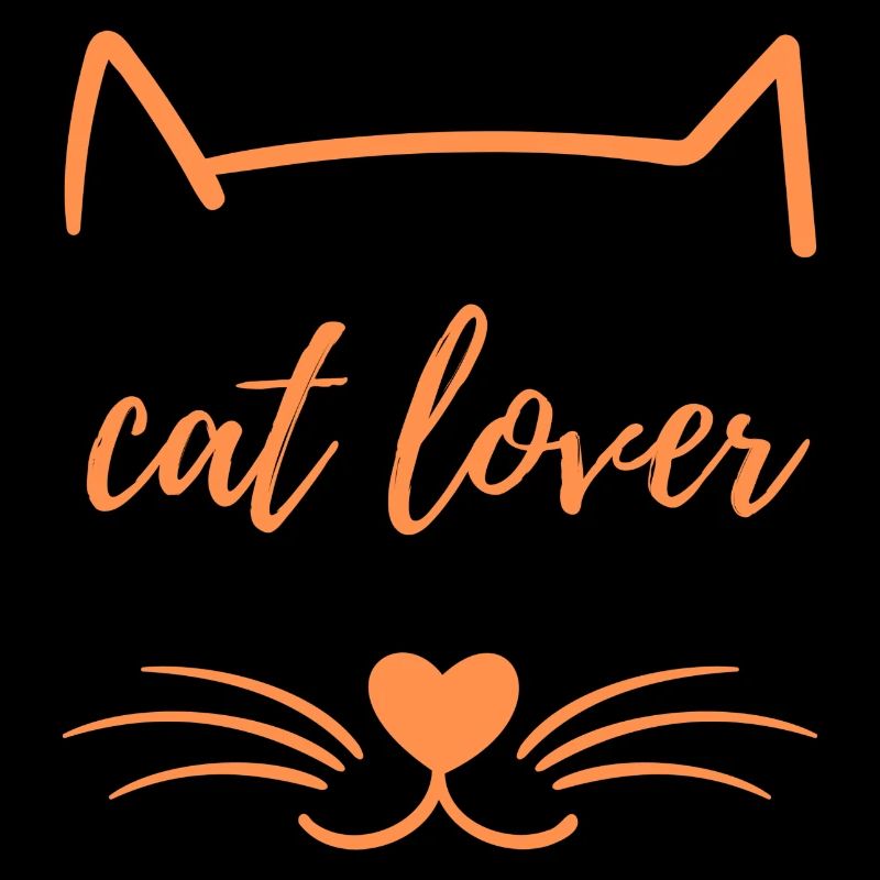 cat lover cats love saying gift orange