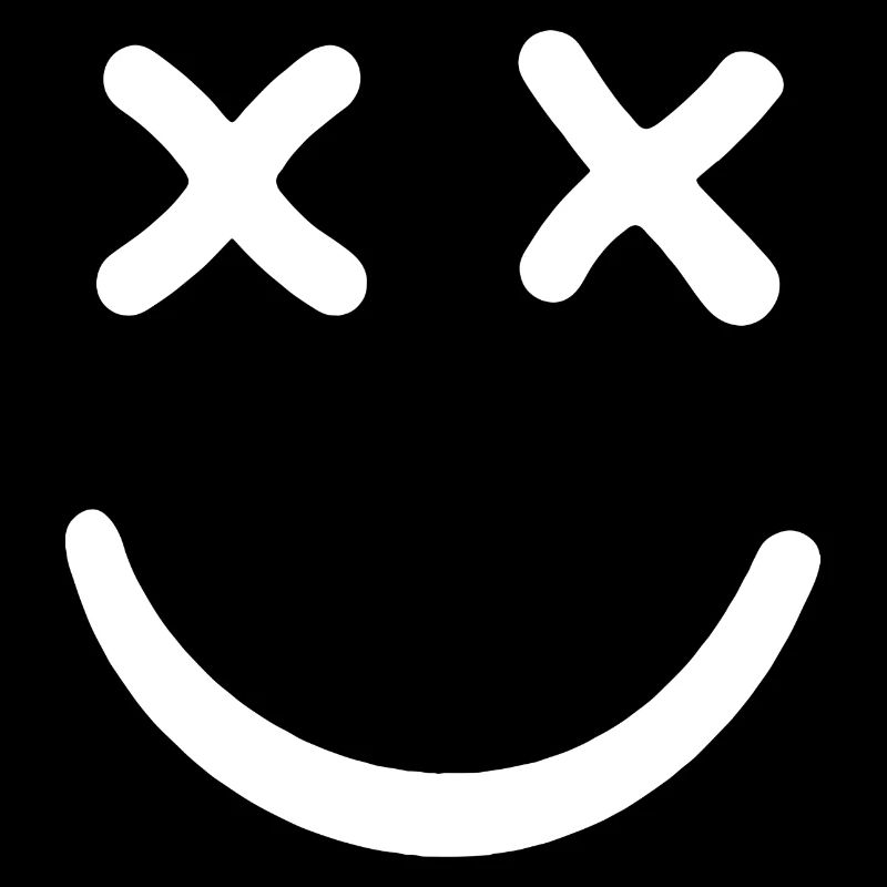 Smiley mort Smiley aux yeux croisés
