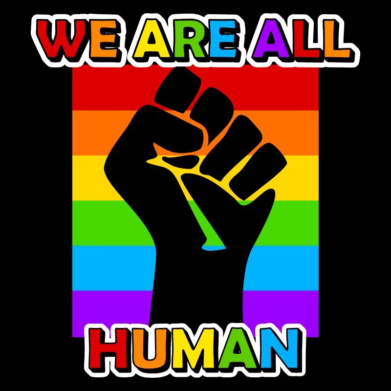Arc-en-ciel Drapeau We are all Human