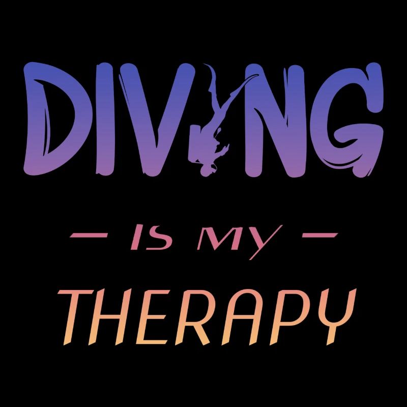 Tauchen Spruch Diving is my Therapy