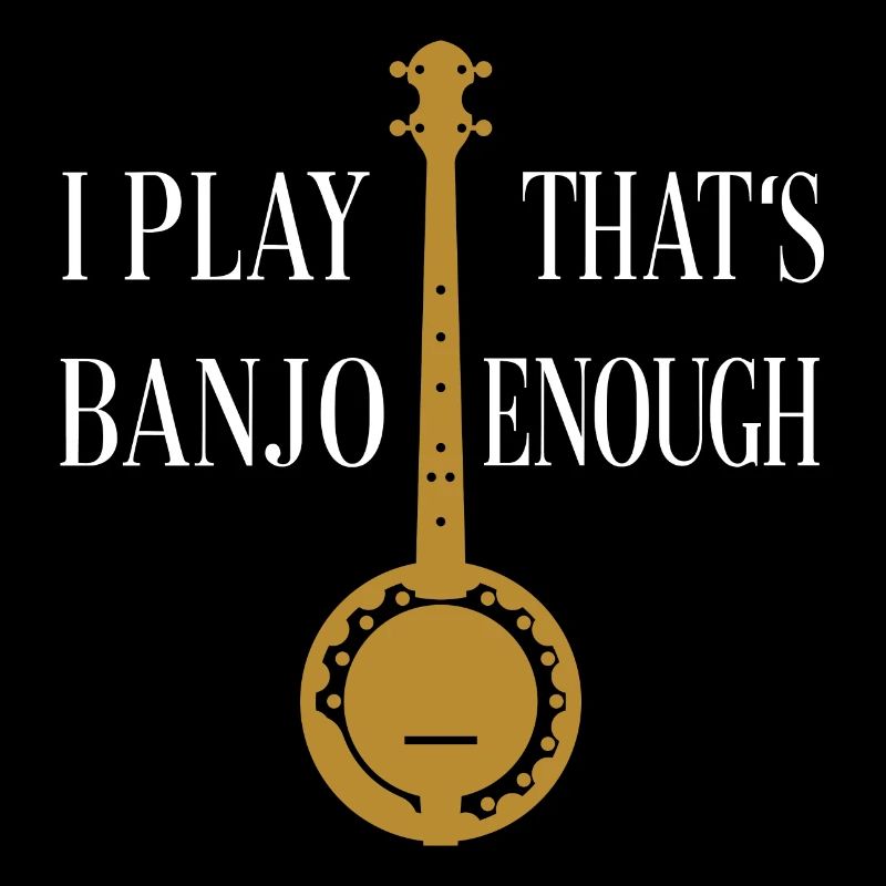 Je joue du banjo ça suffit - Banjo silhouette