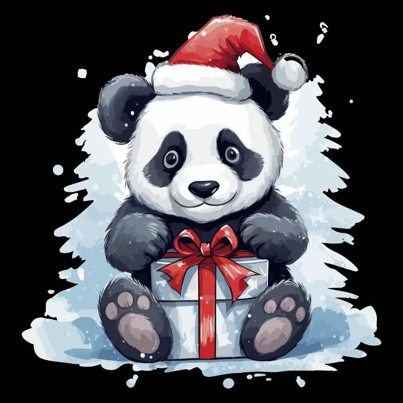 Panda Weihnachten Noël