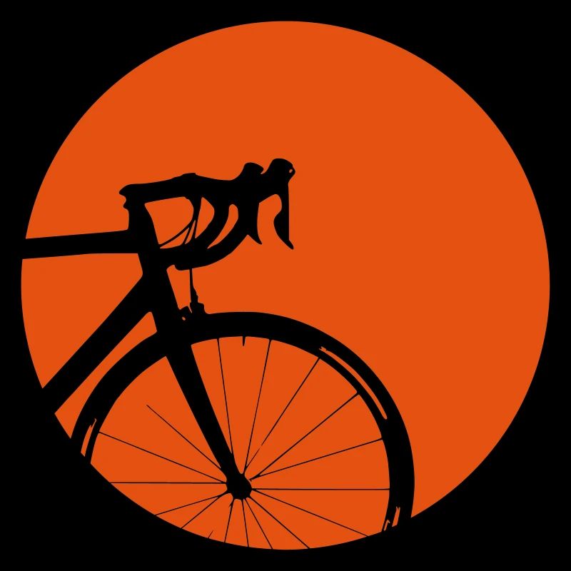 Vélo de route devant la lune