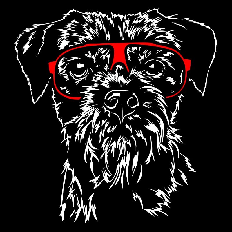 BORDER TERRIER drôle lunettes chiens wilsigns