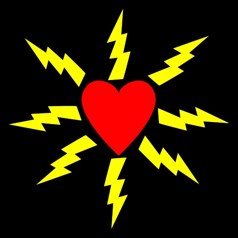 Herz mit Blitzen