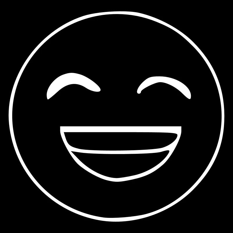 Emoji grinning sketch white
