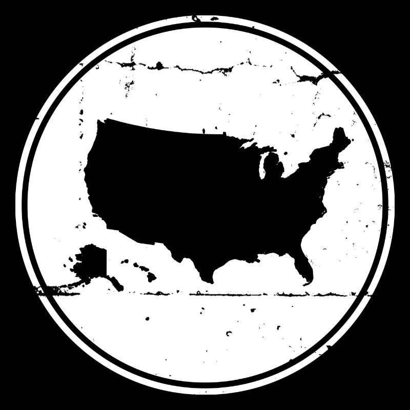 USA Map Vintage American