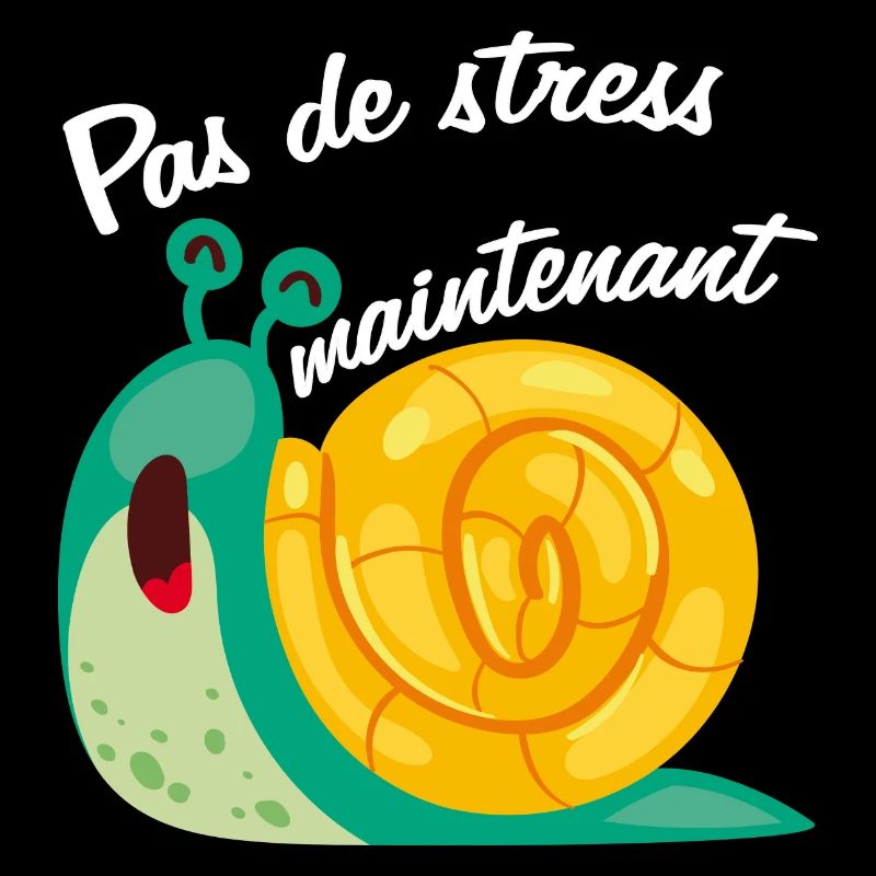 Pas de stress escargot drôle et endormi
