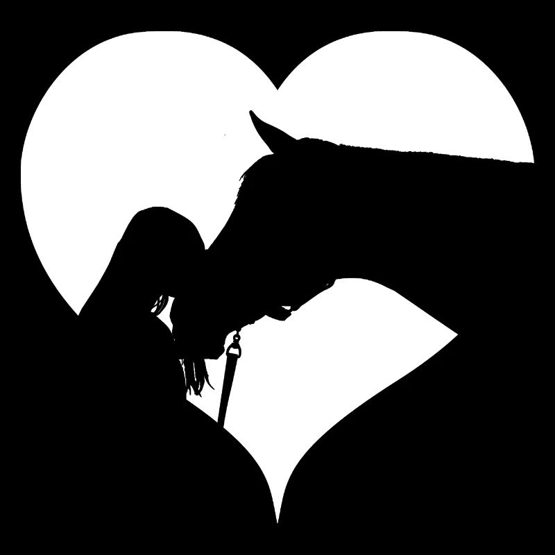 Herz Mädchen mit Pferd