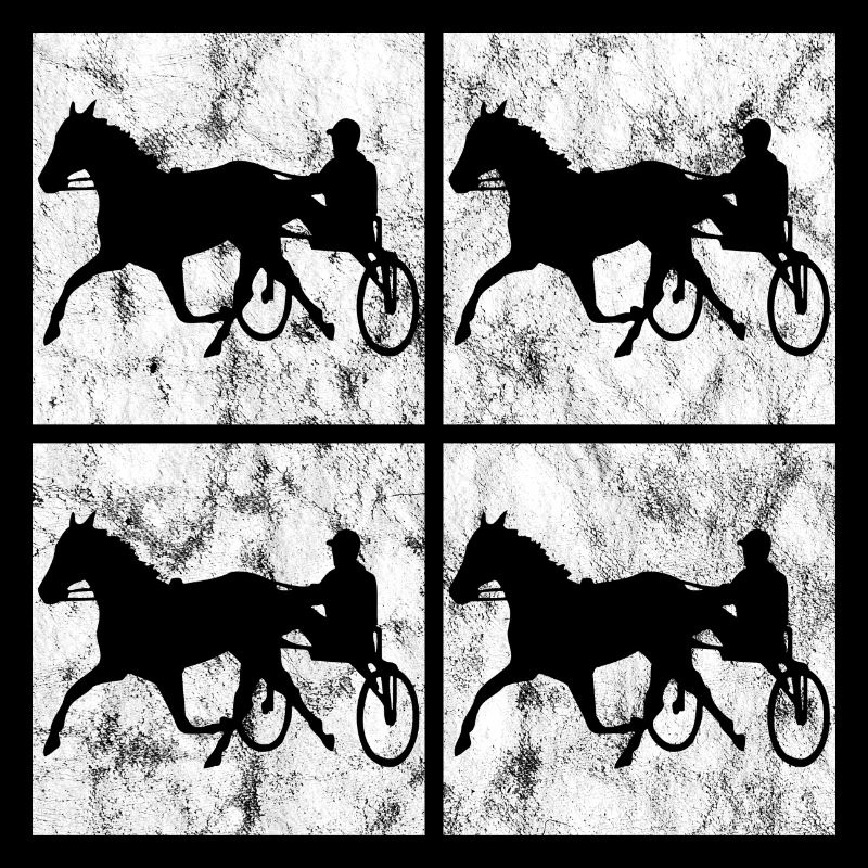 Traber Trabrennen in retro oder vintage Style