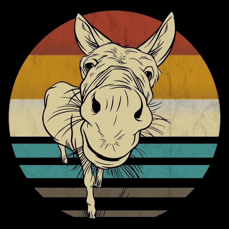 Donkey rétro vintage pas un âne stupide du tout