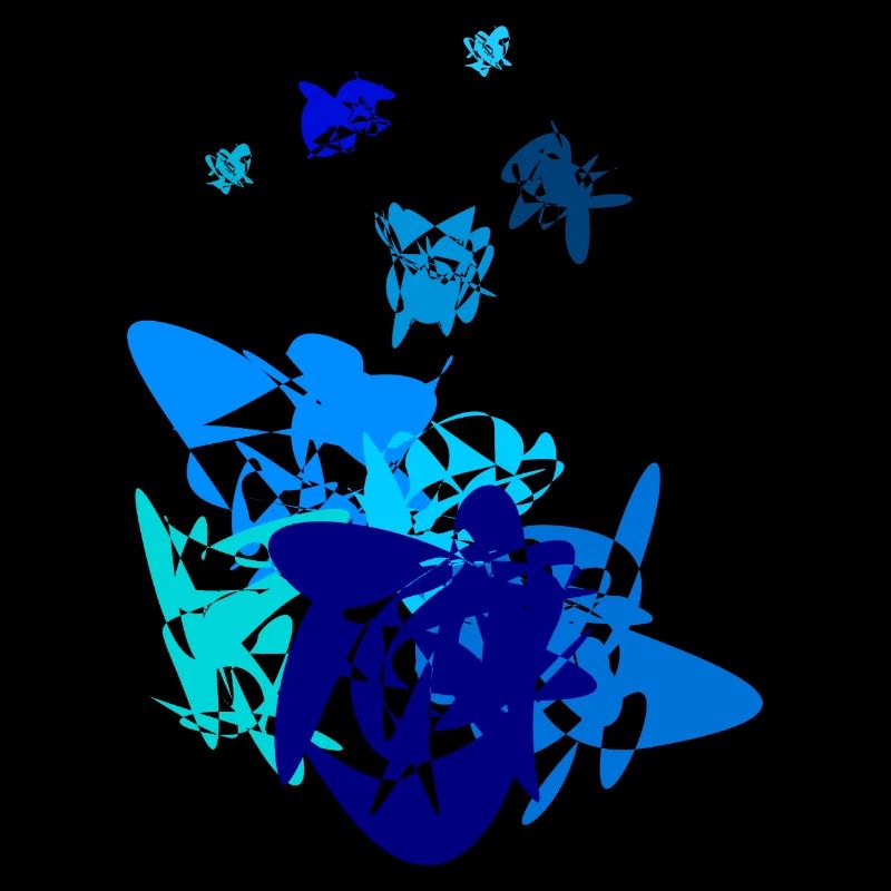 blau, abstraktes Design in Blau