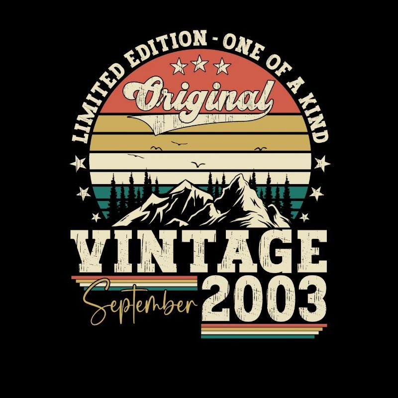 September Vintage 2003 19th Birthday Gift