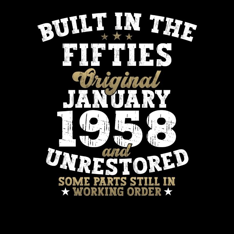 Born 1958 January 65th birthday Gift man