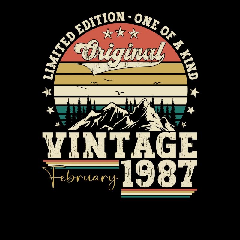 Februar Jahrgang 1987 36. Geburtstag Geschenk Mann