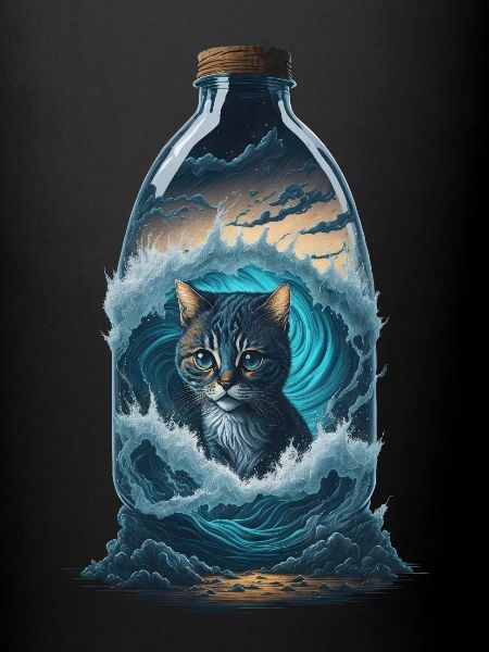 Bouteille de chat