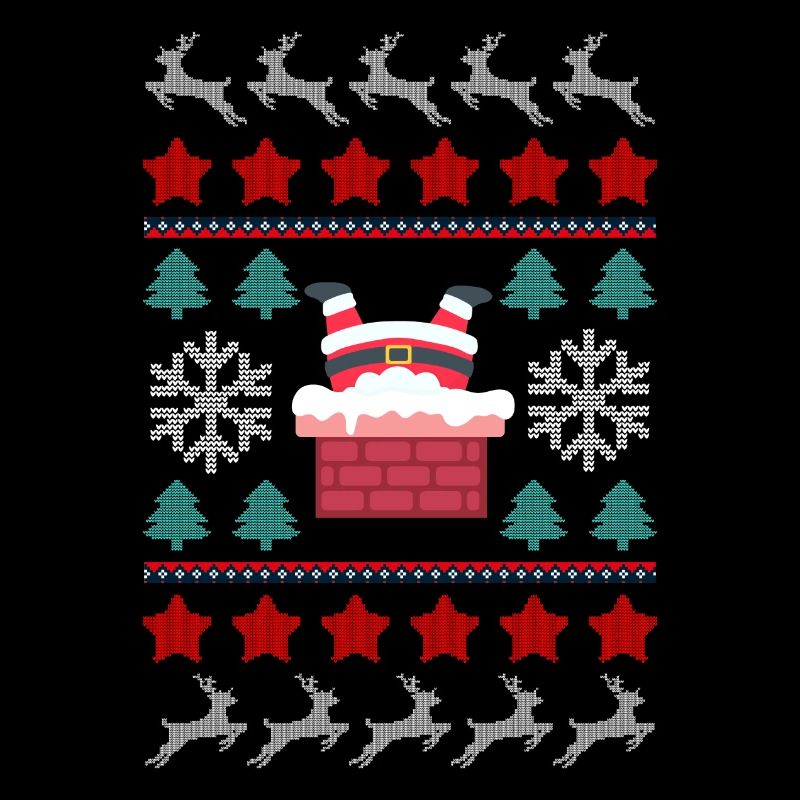 Santa's Upside Down in the Chimney