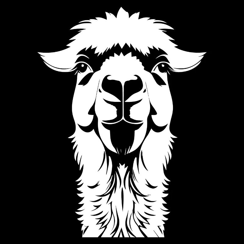 Funny Llama Silhouette Cheeky Fun Llamas