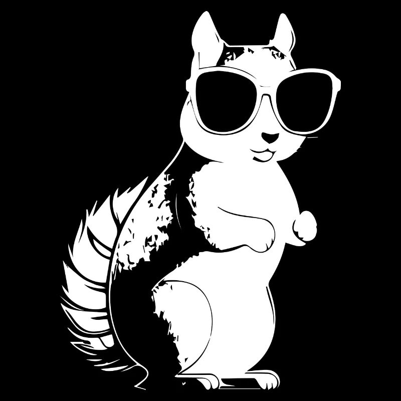 Lustiges Eichhörnchen mit Sonnenbrille Eichhörnchen