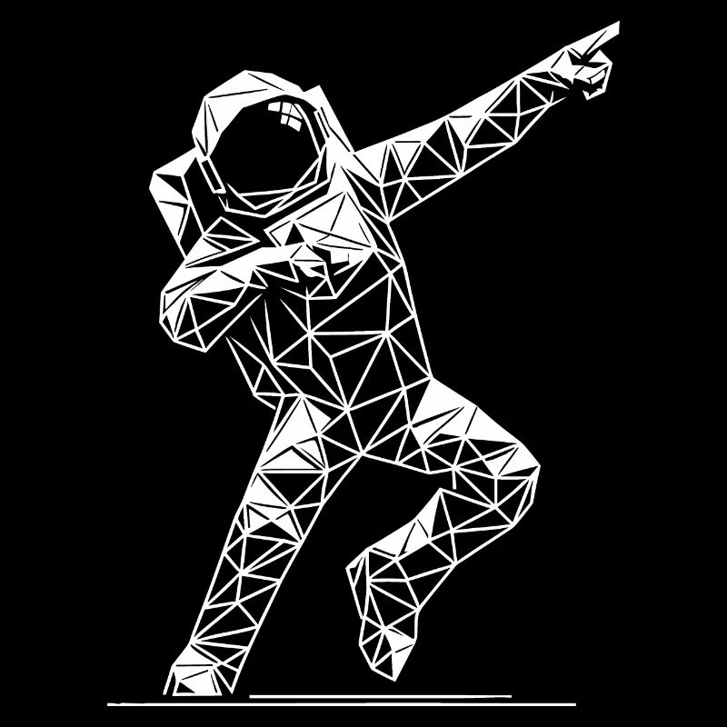 Geometric Astronaut Silhouette