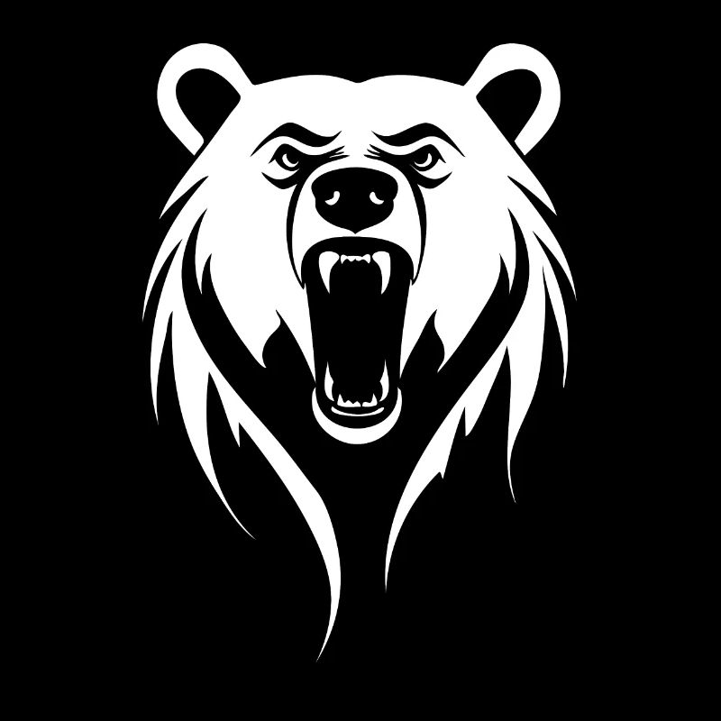 Wild Brüllender Eis Bär Design