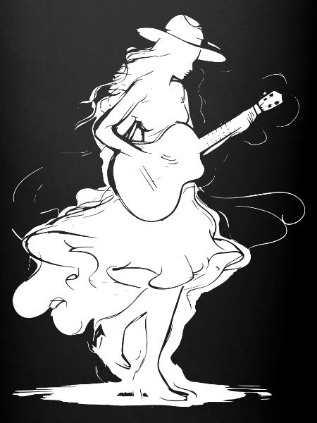 Fille de guitare