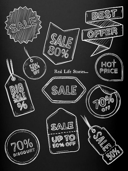 Tableau noir vente Doodles