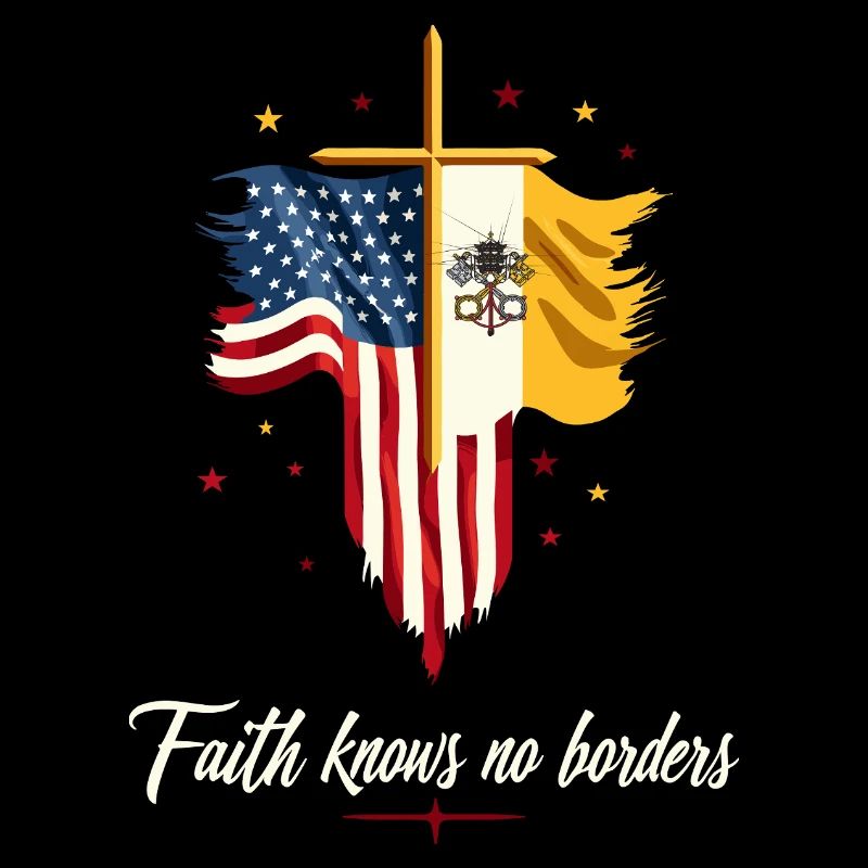 Drapeau américain et du Vatican