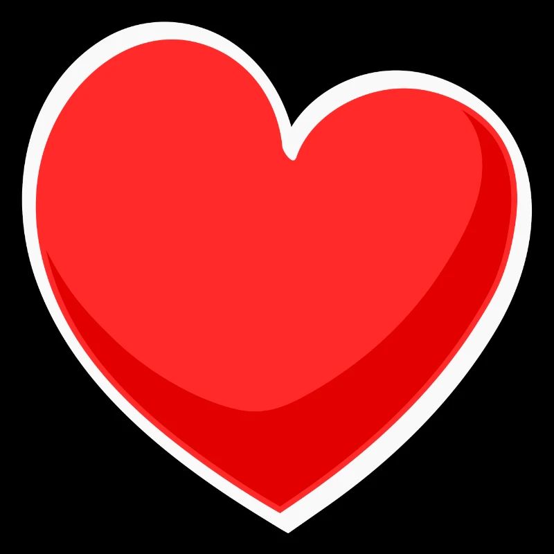 Red heart with reflection