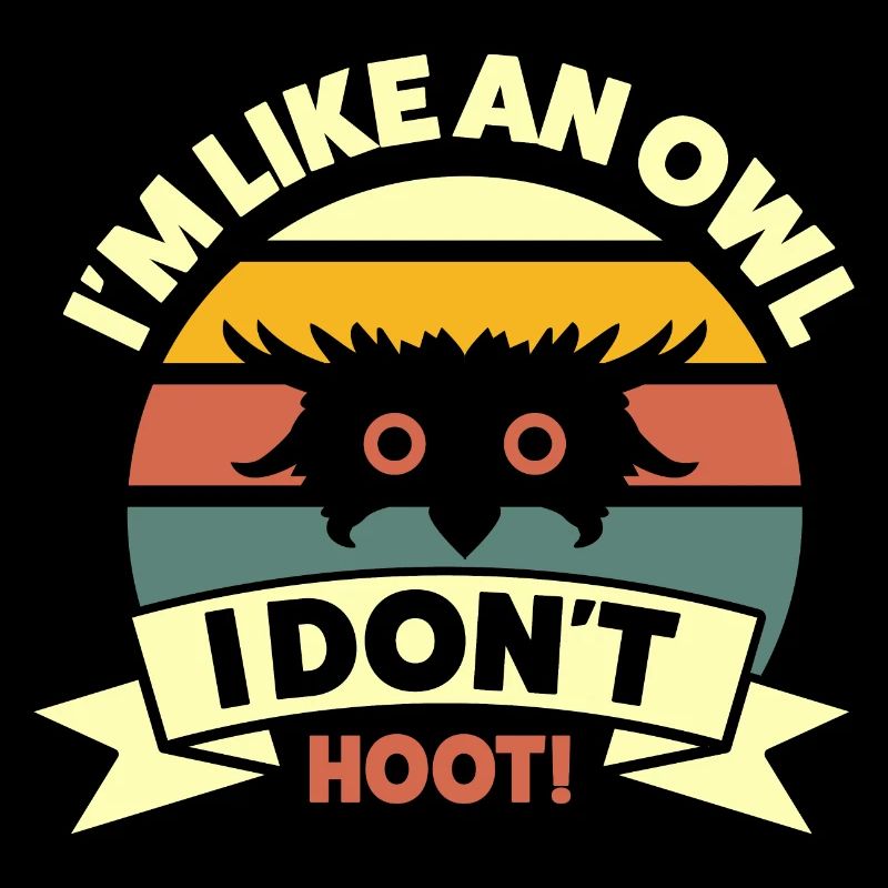 Cooles Eulen Retro Design