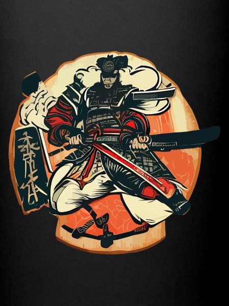 Dessin cool d’un samouraï