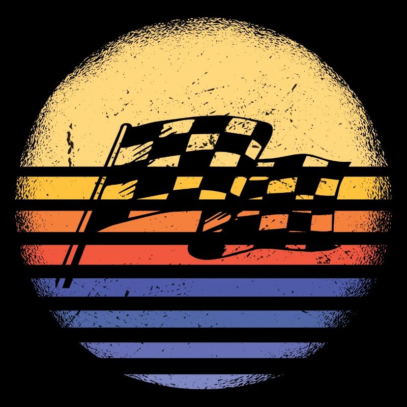 Sport Retro Sunset Drag Racing