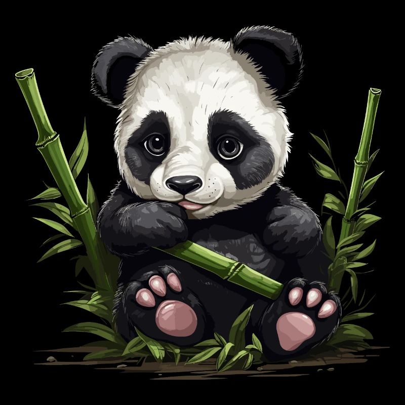 Panda Ours Bambou Panda Bébé