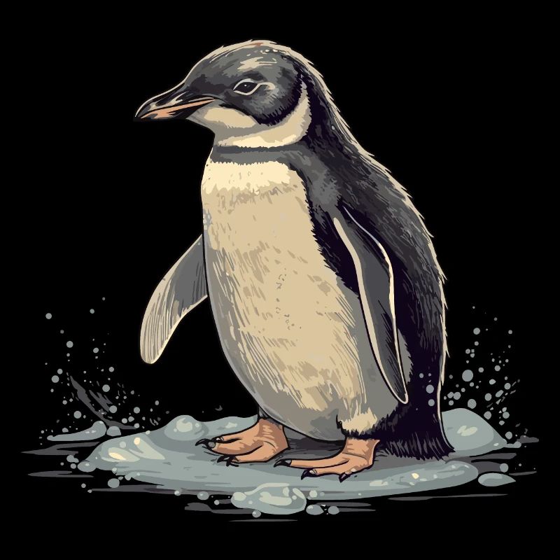 Pingouin Bébé Oiseau Poussin