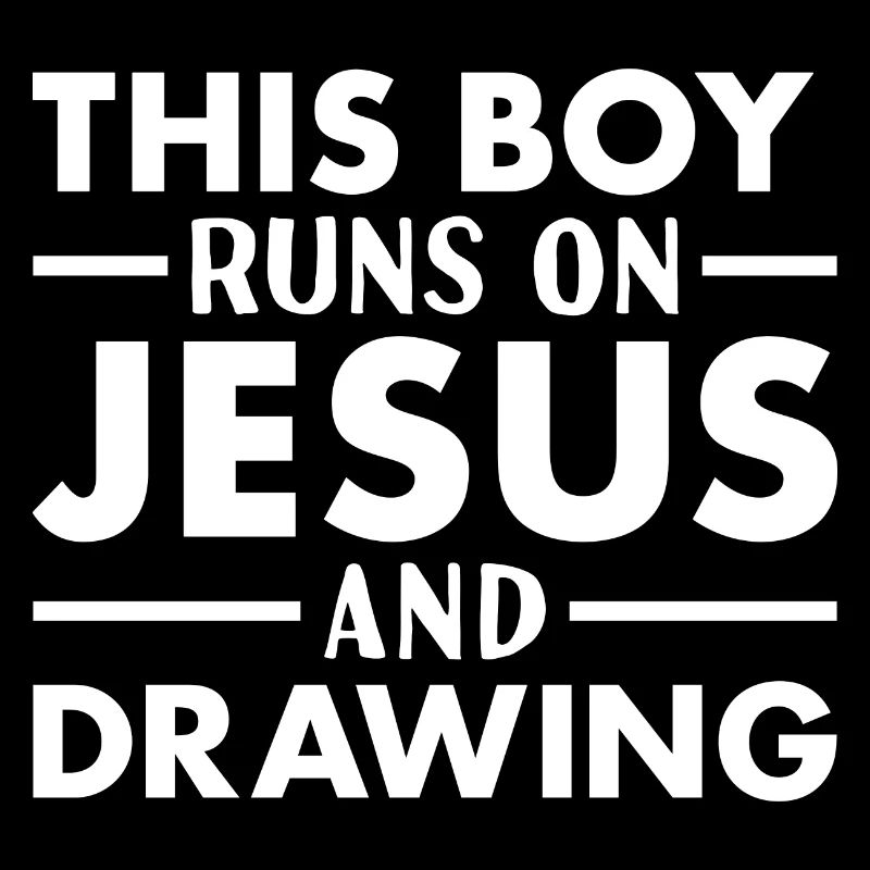 Drawer This Boy Runs On Jesus Drawing