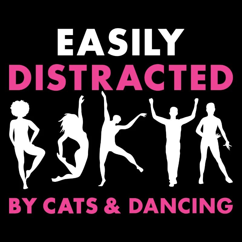 Danseuse Facilement Distraite Par Les Chats Et La Danse