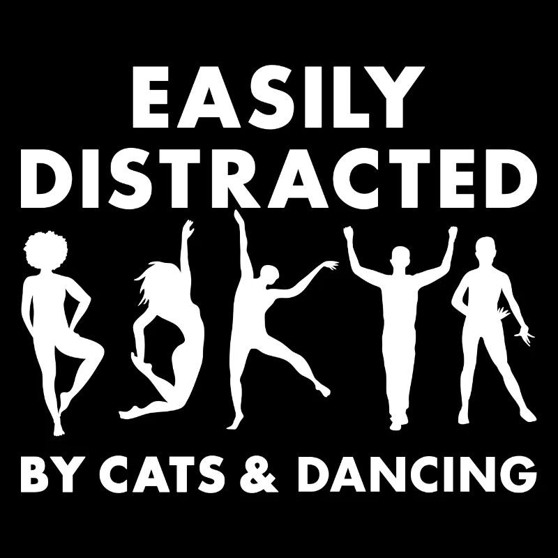 Danseuse Facilement Distraite Par Les Chats Et La Danse