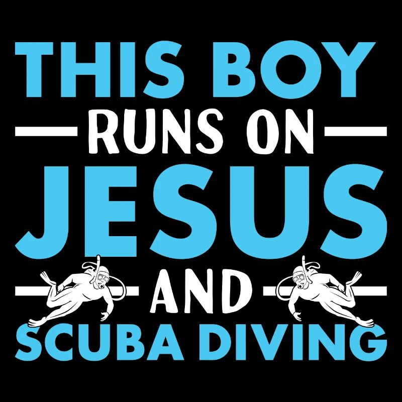 Scuba Diver Boy Runs On Jesus And Scuba Diving